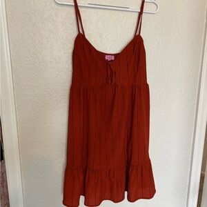 Miami Terracotta Textured Dress